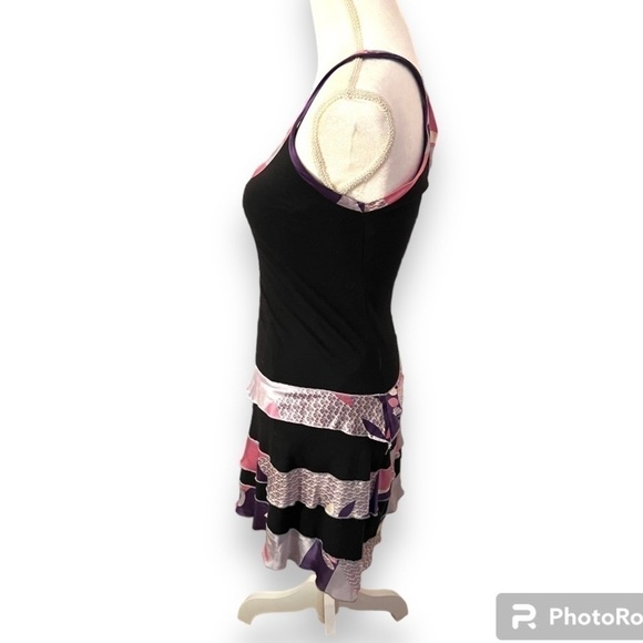 Lulita tunic/mini dress, all cotton, darling close fitting summer asymmetrical. - Picture 2 of 8